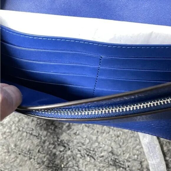 8 | 😍Coach Anna Foldover Clutch Crossbody Horse and Carriage (Sport Blue) - Picture 7 of 7